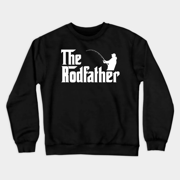 The Rodfather Fishing Crewneck Sweatshirt by DragonTees